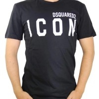 Dsquared2 Herren T-Shirt ICON Schwarz | Restposten und Grosshandel