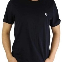 Fred Perry Herren T-Shirt Rundhalsausschnitt Schwarz | Restposten und Grosshandel