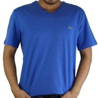 Lacoste Herren T-Shirt V-Ausschnitt Saxblau | Restposten und Grosshandel