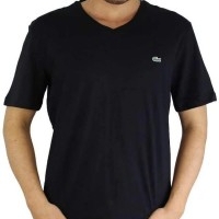 Lacoste Herren T-Shirt V-Ausschnitt Schwarz | Restposten und Grosshandel