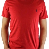 Ralph Lauren Herren T-Shirt Crew Neck  Rot | Restposten und Grosshandel