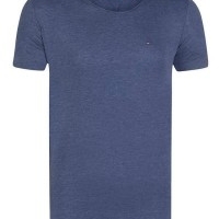 Tommy Hilfiger Herren T-Shirt Rundhalsausschnitt Blau | Restposten und Grosshandel