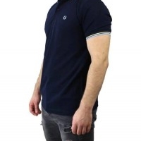 Fred Perry Herren Polo-Shirts Navy Light Blue | Restposten und Grosshandel