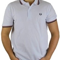 Fred Perry Herren Polo-Shirts Weiß | Restposten und Grosshandel