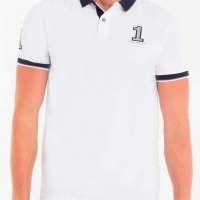 Hackett London Herren Polo-Shirts Custom Fit Weiß Navy | Restposten und Grosshandel