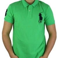 Ralph Lauren Herren Polo-Shirts Custom Fit Big Pony Hellgrün | Restposten und Grosshandel