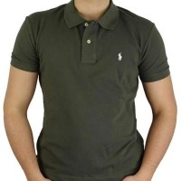 Ralph Lauren Herren Polo-Shirts Custom Fit Small Pony Khaki | Restposten und Grosshandel