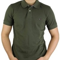 Tommy Hilfiger Herren Polo-Shirts Regular Fit Khaki | Restposten und Grosshandel